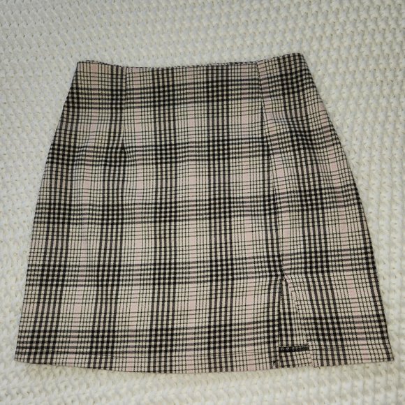 Wild Fable Plaid Side Slit Mini Skirt - Picture 2 of 5